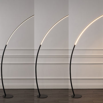 Enzo 68" Contemporary Minimalist Metal Arc Dimmable Integrated LED Floor Lamp - JONATHAN Y